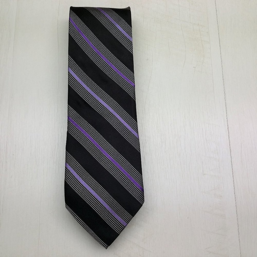Michael Kors Striped 100% Silk Tie